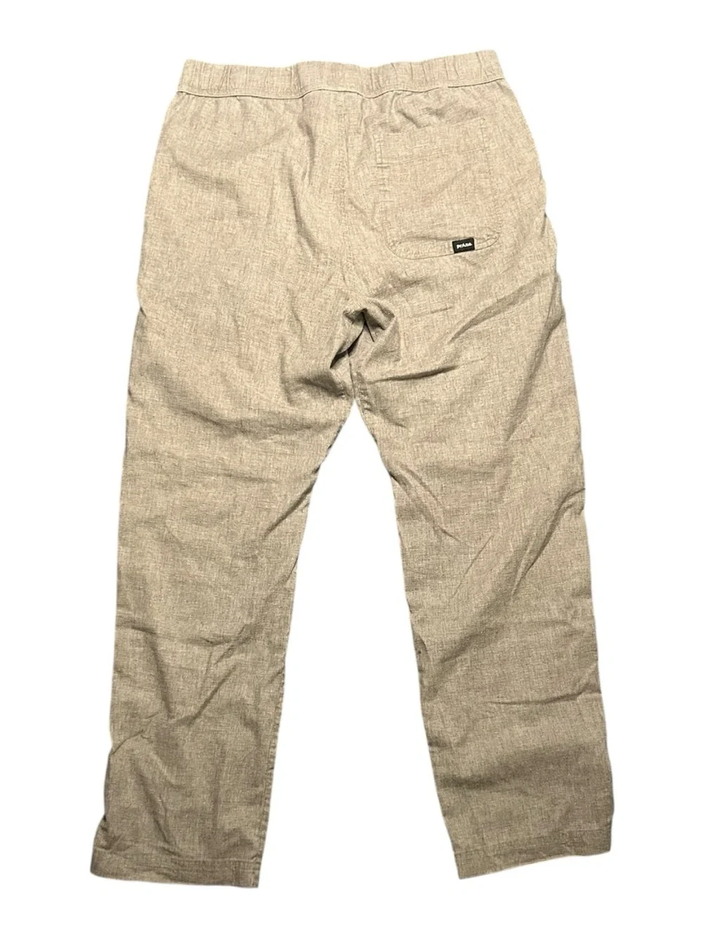 prAna Vaha Pants Mens L Gray Balance Yoga Stretch Lounge Hemp Blend Stretch